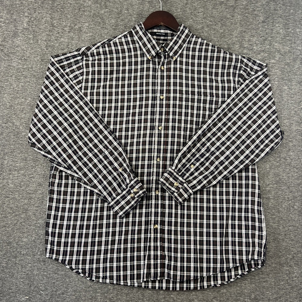 Consensus Shirt Mens XL Green Plaid Long Sleeve‎ Button Down Cotton Blend